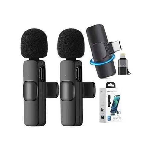Key Features
Wireless Connectivity – Stable audio transmission for smooth recording
Clear Sound Quality – Produces crisp, high-quality audio output
Noise Reduction Technology – Filters background noise for clean sound
Clip-On Lavalier Design – Lightweight and easy to attach to clothing
Plug & Play – No apps or pairing required, ready to use instantly
Long Battery Life – Supports extended recording sessions (5–8 hours)
Wide Compatibility – Works with Android and iPhone (USB-C / Lightning)
Portable & Compact – Easy to carry for on-the-go recording
Real-Time Audio Sync – Minimal delay for accurate sound recording